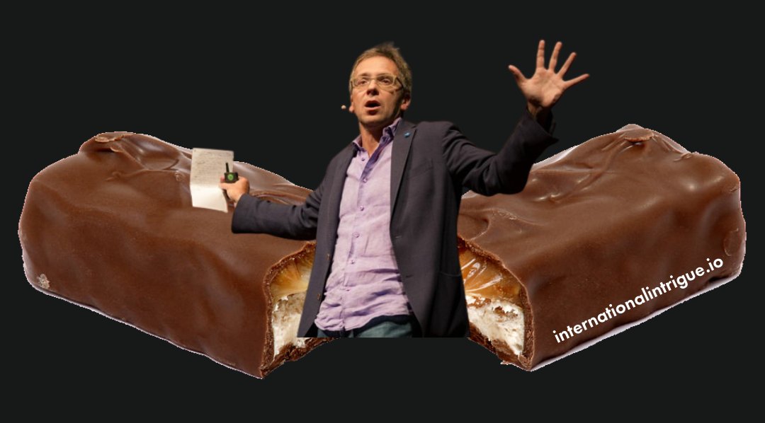 PARENTS! please check your kid's candy this halloween

i just bit into my snickers and was shocked to find this mid take from Ian Bremmer