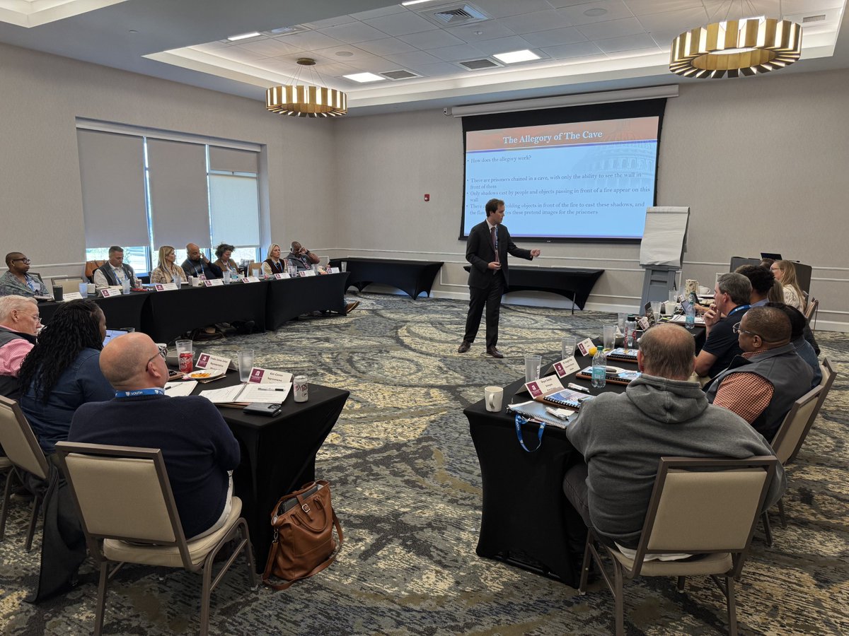 nicd_state_leg's tweet photo. We spent some fantastic time presenting at CSG South's CALS gathering in Tennessee last week! The legislators heard three presentations on how to engage today's stark political divides effectively. Read more from the presentations here: https://t.co/Y3yPTXbgFj https://t.co/efGHm2DLpU