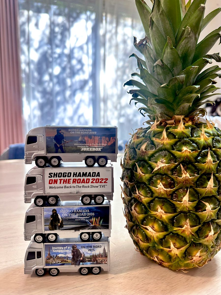 Ajfo98Sh's tweet image. 今朝は寒い🥶

友Ｋ『車中泊の車で遊び行こ』
私『Ｋの高級車とは違うから』

友Ｋ『意味が有る車に私も乗せて💕』
私『ではお迎えに上がります🤣』

友Ｋと何処行こうかな、、🤔

今朝の買い物でパイナップル🍍
食べれないけど買って来ました🐻💦

#浜田省吾 
#親友 
#パイナップル