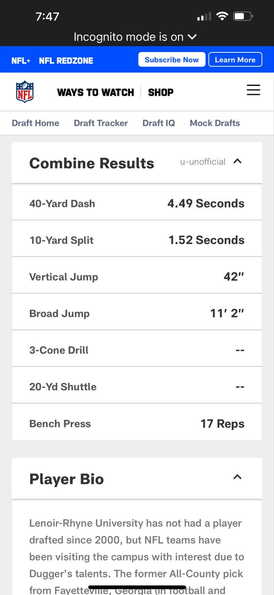 Kyle Dugger’s Combine results at 6’1” 217 lbs 
#Steelers