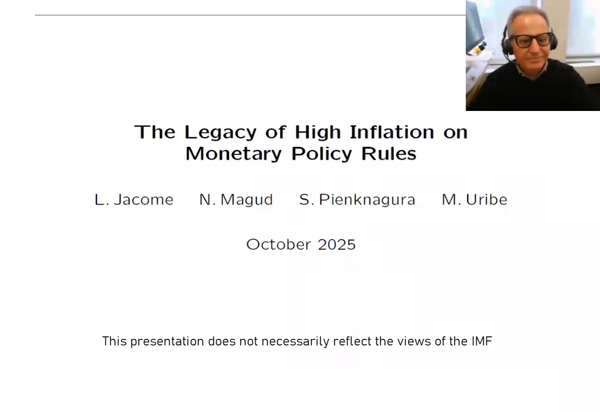 vimacro_org's tweet image. 📢 VIMM Seminar 📢
Excellent VIMM Seminar and discussions with @MartinUribeEcon (@Columbia) and Nicolás Magud (@IMFNews) on "The legacy of high inflation on monetary policy rules"

Thank you Martín &amp;amp; Nico for this seminar !  

Video+Paper: vimacro.org/martin-uribe-l…

#EconTwitter