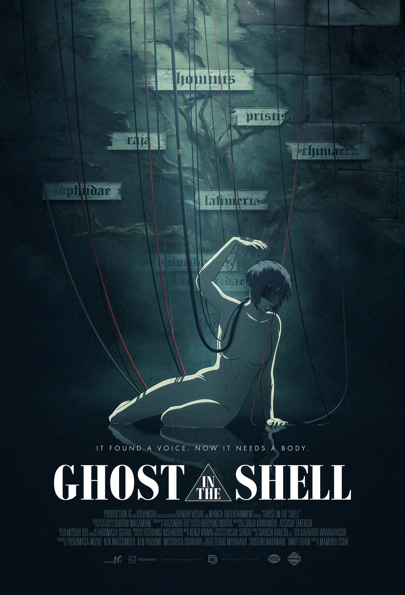 nunosarnadas's tweet image. My tribute poster to one of my all-time favorite movies, the ground-breaking masterpiece that is &quot;Ghost in the Shell&quot;. #posterdesign #anime #Ghostintheshell #manga