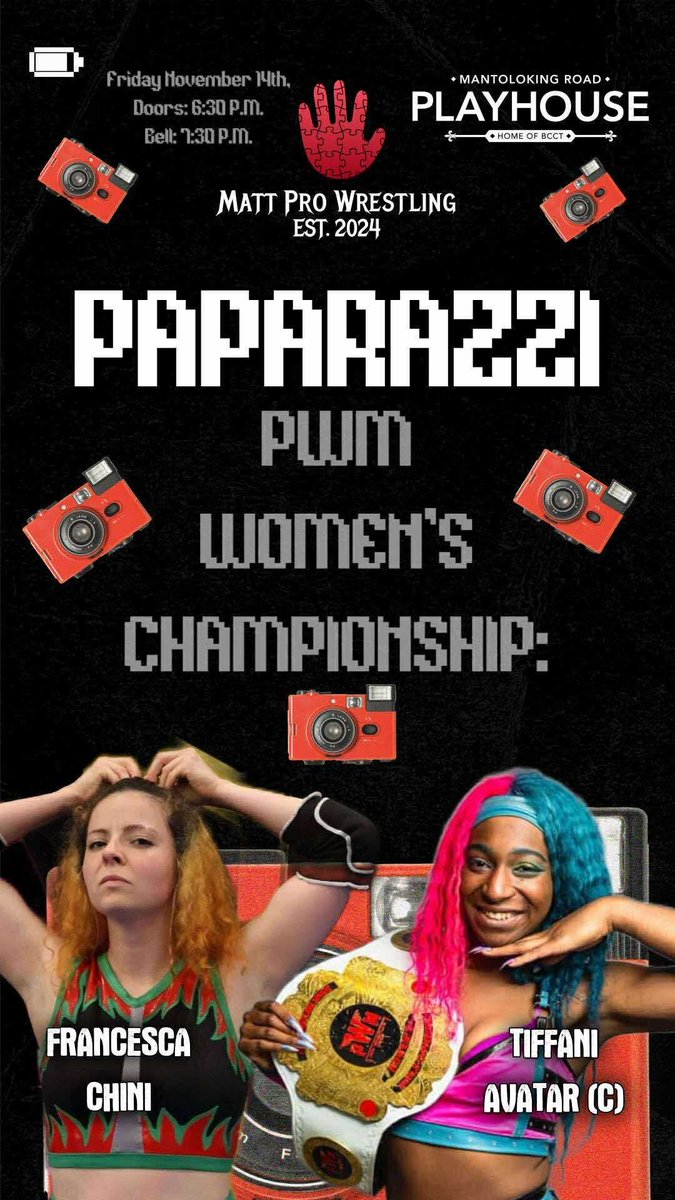 Tony Chini (@tonychini96) on Twitter photo Fans finally got behind me at the last <a href="/ThisIsMattPro/">Matt Pro Wrestling</a> show 🙌 But now the <a href="/MobSquad_20/">Mob Squad</a> questions my decisions… can <a href="/JoeyAngelo91/">Joey F’N Angelo</a> and I work as a team Nov 14 vs Sons of Old School? PLUS <a href="/FrancescaChini/">Francesca Chini</a> challenges <a href="/TiffaniAvatar/">Tiffani Avatar</a> for the <a href="/WrestlingMagic/">Pro Wrestling Magic</a> Women’s Title! 💥 Fans finally got behind me at the last <a href="/ThisIsMattPro/">Matt Pro Wrestling</a> show 🙌 But now the <a href="/MobSquad_20/">Mob Squad</a> questions my decisions… can <a href="/JoeyAngelo91/">Joey F’N Angelo</a> and I work as a team Nov 14 vs Sons of Old School? PLUS <a href="/FrancescaChini/">Francesca Chini</a> challenges <a href="/TiffaniAvatar/">Tiffani Avatar</a> for the <a href="/WrestlingMagic/">Pro Wrestling Magic</a> Women’s Title! 💥