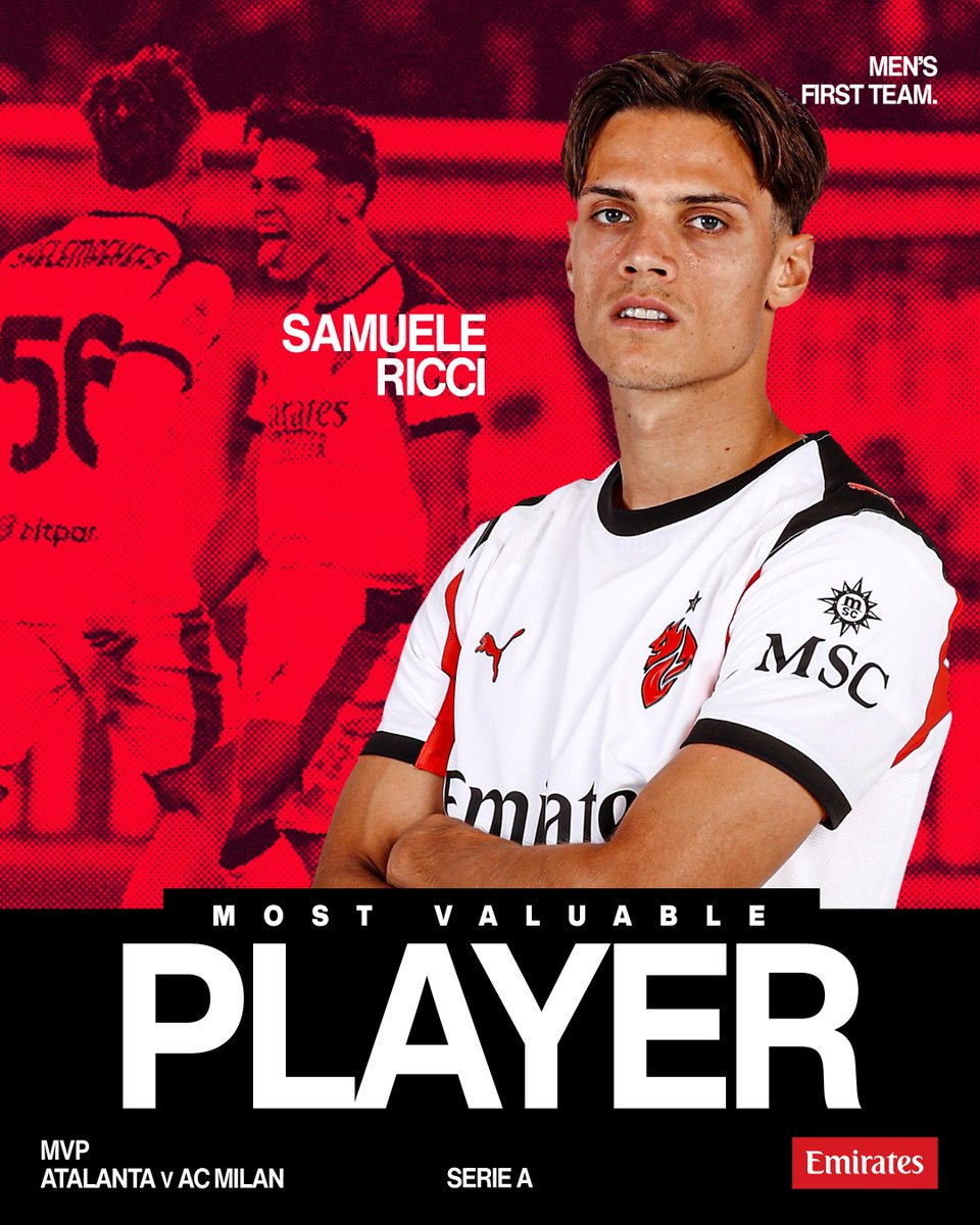 acmilan's tweet image. From first goal to first @emirates MVP 🎖