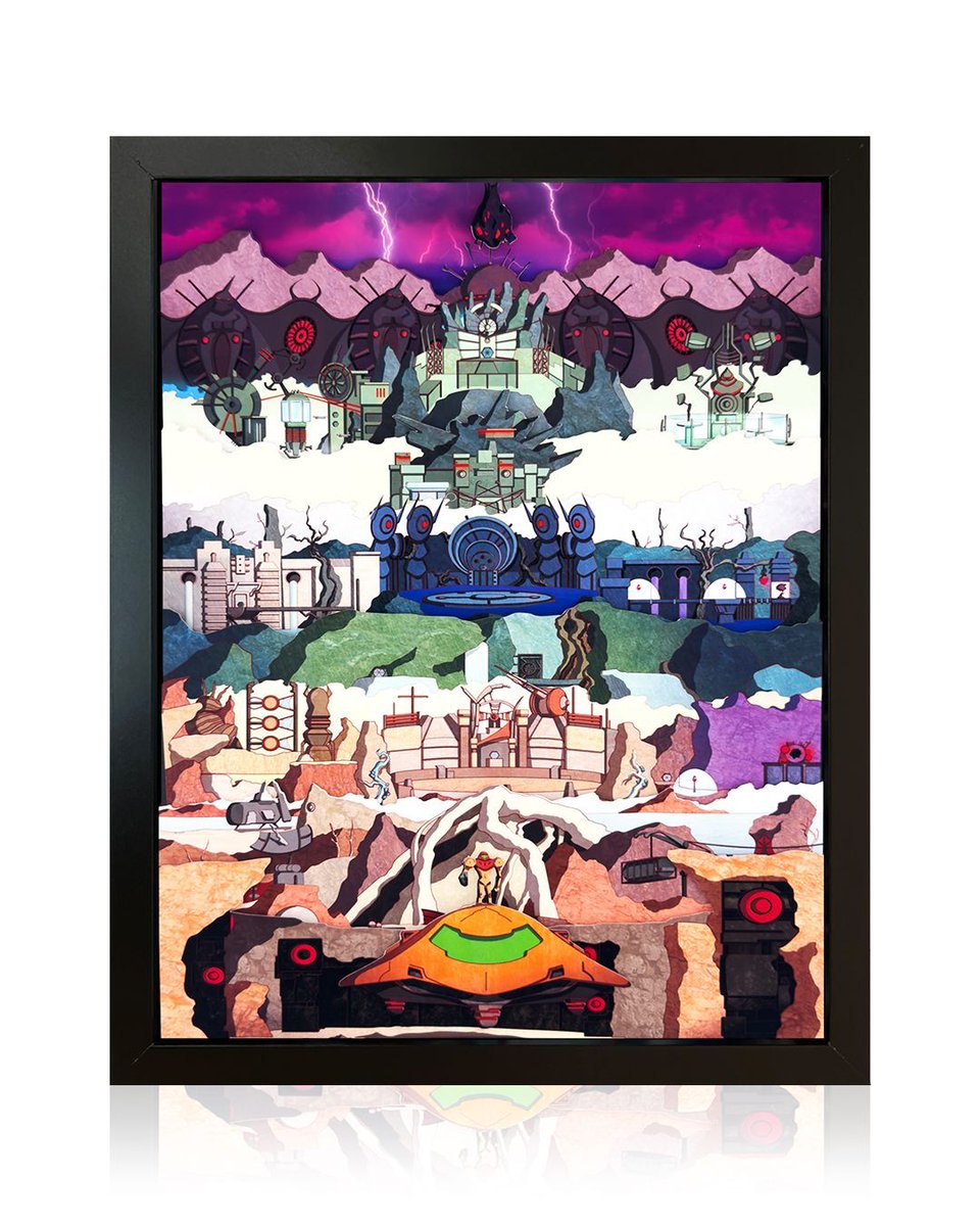 subconsciousrlm's tweet photo. My newest Shadowbox is now available!
I was graciously commissioned these past few months to do a Metroid Prime 2 landscape and shadowbox! As a fan of the original trilogy, I couldn't resist the opportunity. This new artfeatures all major locations with hidden details throughout! https://t.co/nVtAmXM7xU
