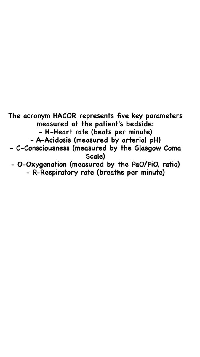 RRTNoor_J's tweet photo. The HACOR score is a valuable medical tool designed to predict the success or failure of non-invasive ventilation (NIV) in patients experiencing acute respiratory failure, especially those with hypoxemia. https://t.co/f6InYjEiec