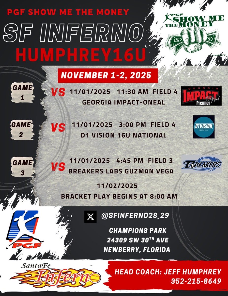 Come check us out at Show Me The Money this weekend!!🔥🔥<a href="/SouthAlabamaSB/">South Alabama Softball 🥎</a> <a href="/kellyhorne31/">Kelly Horne</a> <a href="/BclarkUSA/">Becky Clark</a> <a href="/StinaMcC7/">Kristina McCain</a> <a href="/FSU_Softball/">Florida State Softball 🥎</a> <a href="/TCam_FSUSB/">Troy Cameron</a> <a href="/FSU_CoachWilson/">Travis Wilson</a> <a href="/Coach_Alameda/">Lonni Alameda</a> <a href="/UAB_SB/">UAB Softball</a> <a href="/tsmartt14/">Taylor Smartt</a> <a href="/LSUsoftball/">LSU Softball</a> <a href="/BethTorina/">Beth Torina</a> <a href="/AuburnSoftball/">Auburn Softball</a> <a href="/UCF_Softball/">UCF Softball</a> <a href="/LibertySB/">Liberty Softball</a> <a href="/SFInferno28_29/">Santa Fe Inferno Humphrey</a> <a href="/FeNowling/">Santa Fe Inferno-Nowling</a>