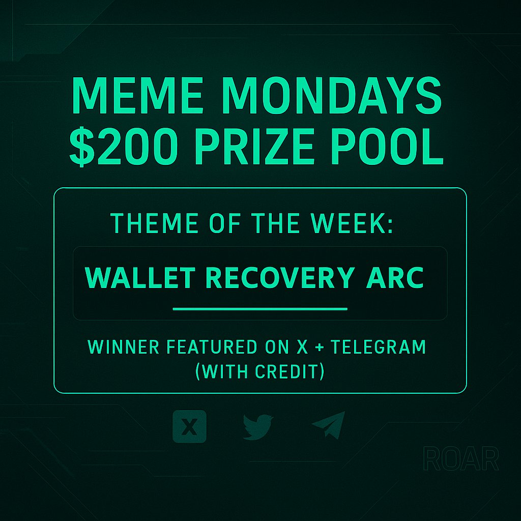 💰 MEME MONDAY – WEEK 10 💰

The charts are turning… the hopium’s flowing…
and every trader’s whispering the same words:
“It’s my Wallet Recovery Arc.”

🔥 Theme of the Week: WALLET RECOVERY ARC
💰 Prize Pool: $200 USDT (split between 3 winners)
🥇 1st – $100
2 Runner Ups - $50