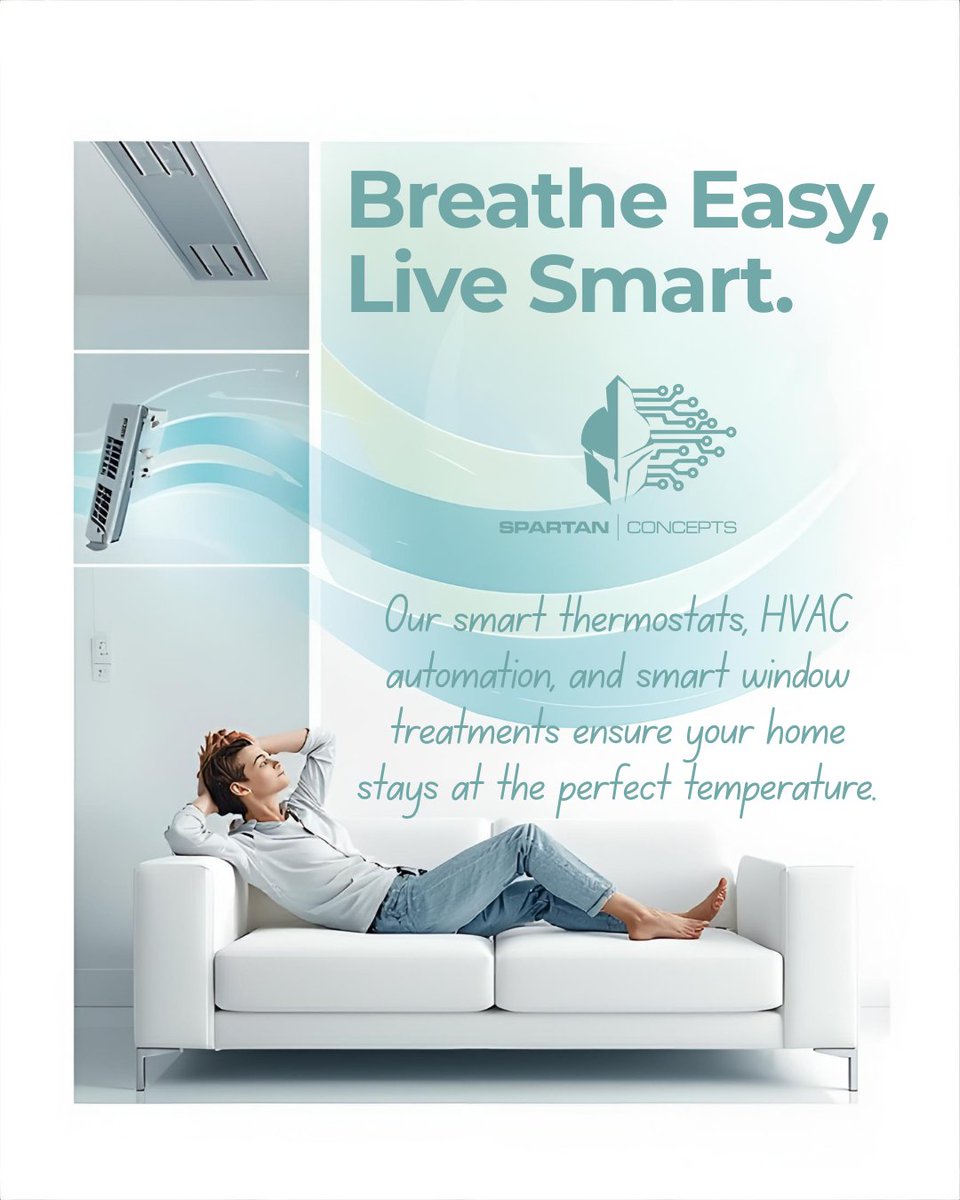 SpartanConc3pts's tweet image. Our smart thermostats, HVAC automation, and smart window treatments ensure your home stays at the perfect temperature—all with seamless automation and remote access.

spartanconcepts.ai/smart-energy-c…

#SmartClimateControl #EnergyEfficiency #SmartThermostats #SpartanConcepts