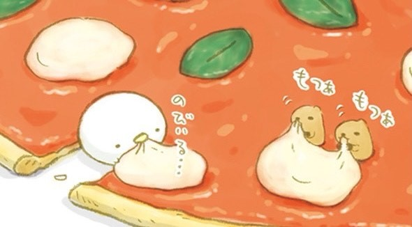 のびいる… #ピザの日 #なまけものくん #カピバラさん