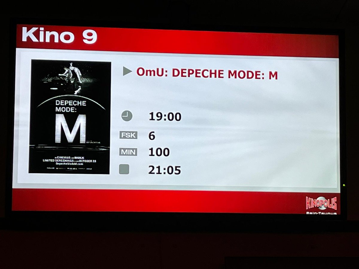 Das war das heutige Abendprogramm, es hat sich richtig gelohnt u für Fans auf jeden Fall zu empfehlen 
#Kino #depechemode #Kinopolis #MTZ