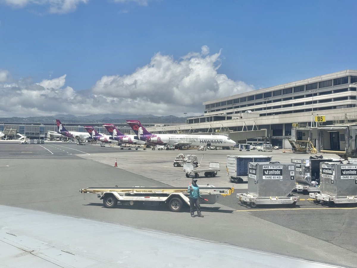 FlySoick's tweet image. 今日はハワイアン航空がコールサイン、ハワイアンで運航する最終日。

ぜひこの塗装は残して欲しい。ハワイアン諸島にこの機体がいないと寂しい😔