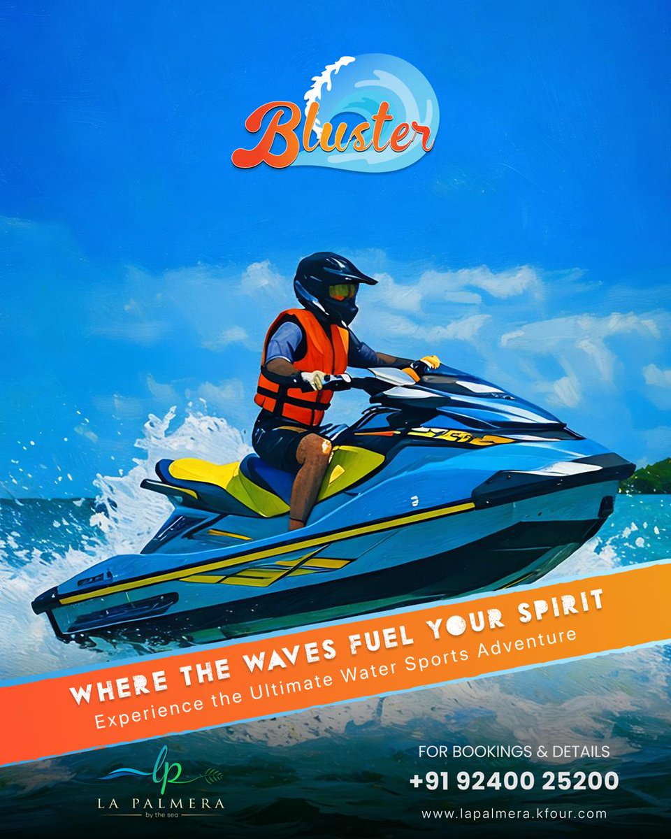 KFourHotel's tweet photo. Ride the waves, chase the thrill — let the ocean awaken your spirit!
Dive into the ultimate water sports adventure to experience it!
Call now for booking & more details: +91 92400 25200
Explore more at: https://t.co/ShVUDNTtbN
#LaPalmera #Bluster #Kfour #WaterSports #Adventure https://t.co/a3SIEoHeQs