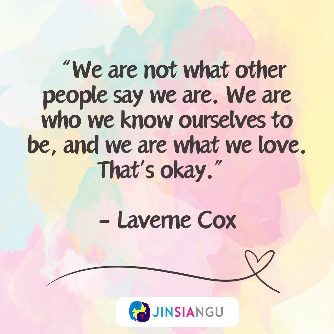 Jinsiangu's tweet image. A reminder to live your truth unapologetically. 💫 #LaverneCox 
#SelfAcceptance 
#LoveYourself