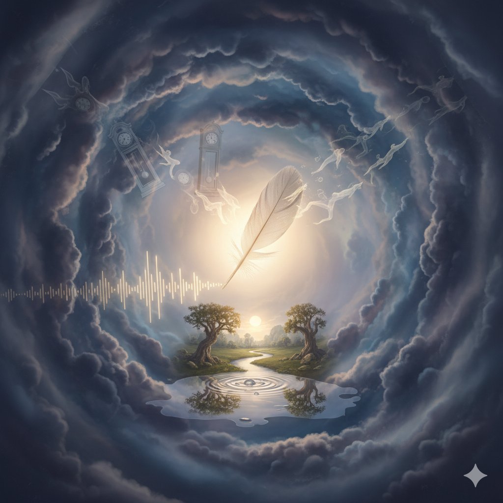 Maybe peace was never gone,
just whispered too softly to hear —
drowned by clocks, cries&amp; chasing days,buried beneath weight of fear.

Yet in breath between storms,
it stirs,remembering its voice —
reminding us we never lost it,
only forgot we had choice.
#RuhiWrites
#InkByRuhi