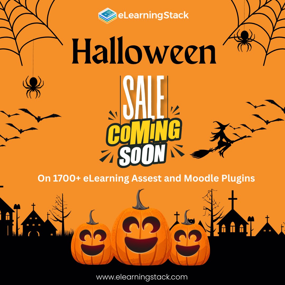 Elearningstack's tweet image. 🎃 Spooktacular #HalloweenSale Alert!
Enjoy 20% OFF on 1700+ #eLearningAssets and #MoodlePlugins!
📚👻 Grab your favorite eLearning templates, Articulate Storyline players, 2D animated characters, and more — all at a scary-good discount!
#eLearning #ArticulateStoryline