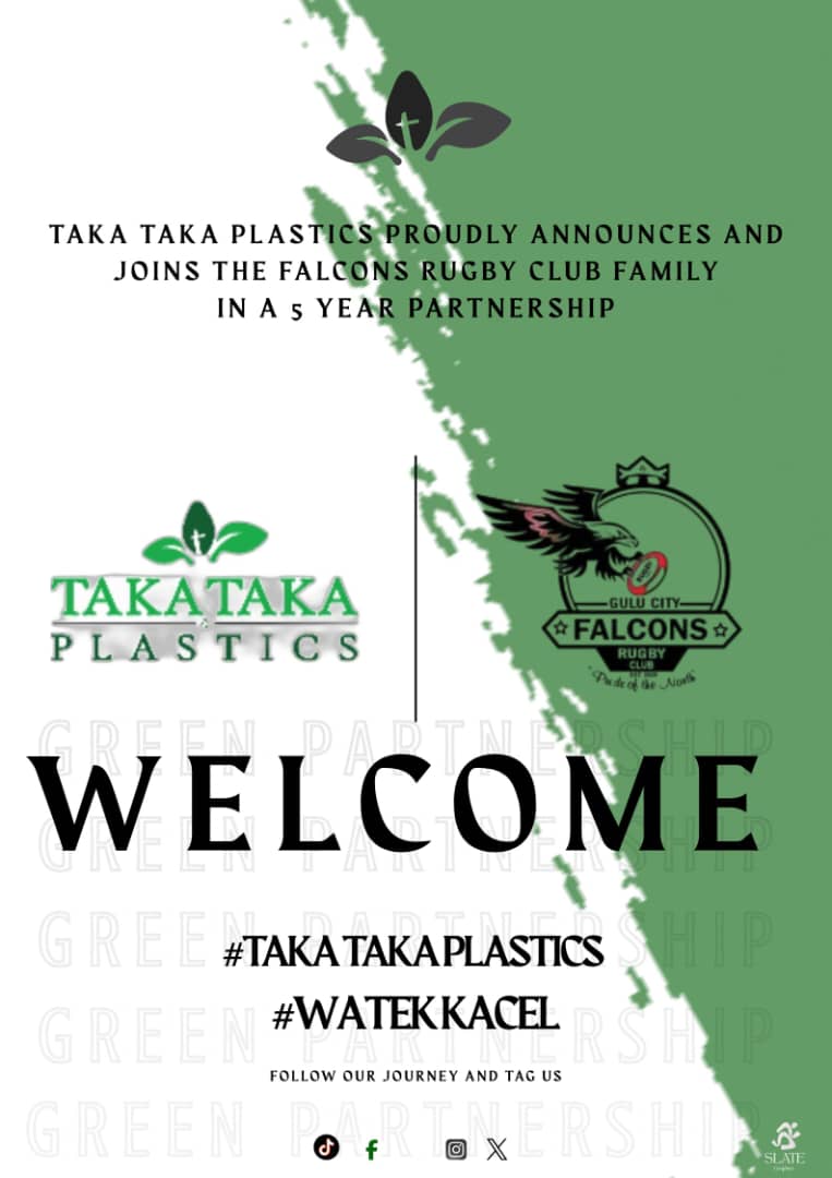SEALED✍️✍️✍️✍️
We as GULU CITY FALCONS RFC are delighted to announce to you players, fans and stakeholders the partnership deal with Takataka Plastic. The deal is to run for 5 years. All thanks to almighty God.🥳🥳🥳
#TakatakaPlastics
#BowNotHitHeights
#Watek_Kacel