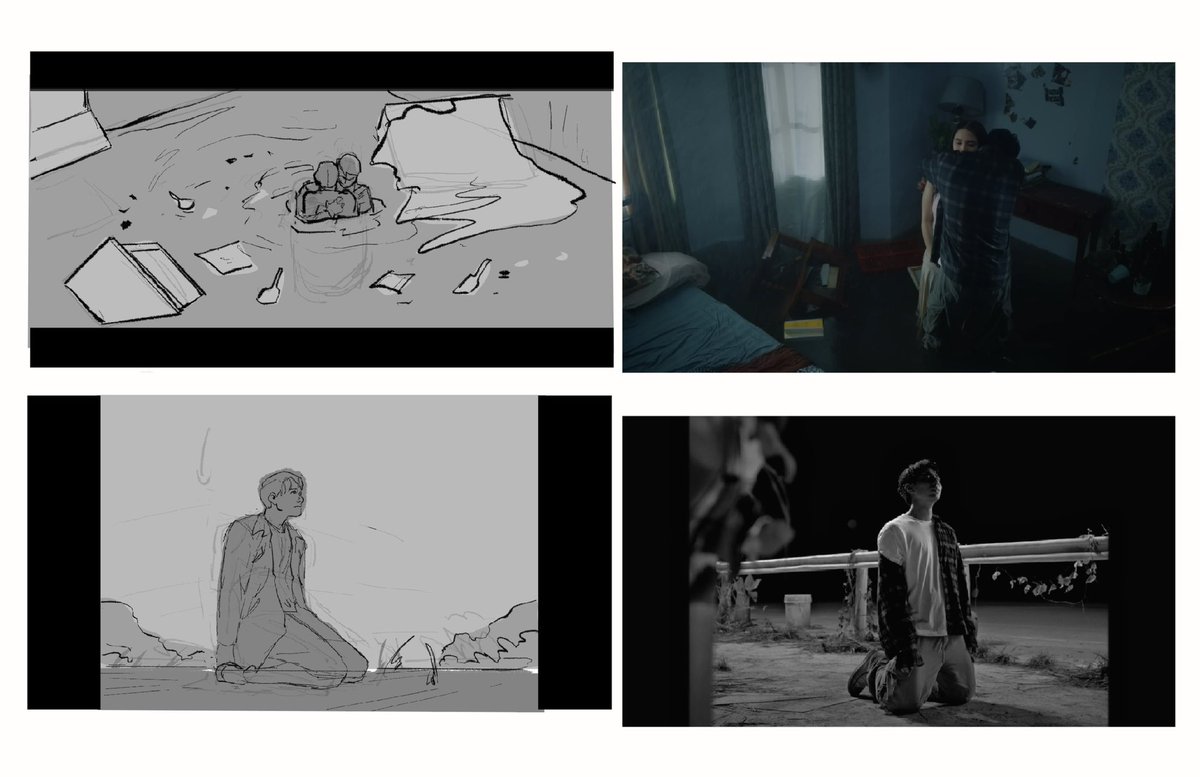 Some side-by-side shots of the storyboards I did. <a href="/cupofjoemusic/">Cup of Joe</a> #COJBagyoMV