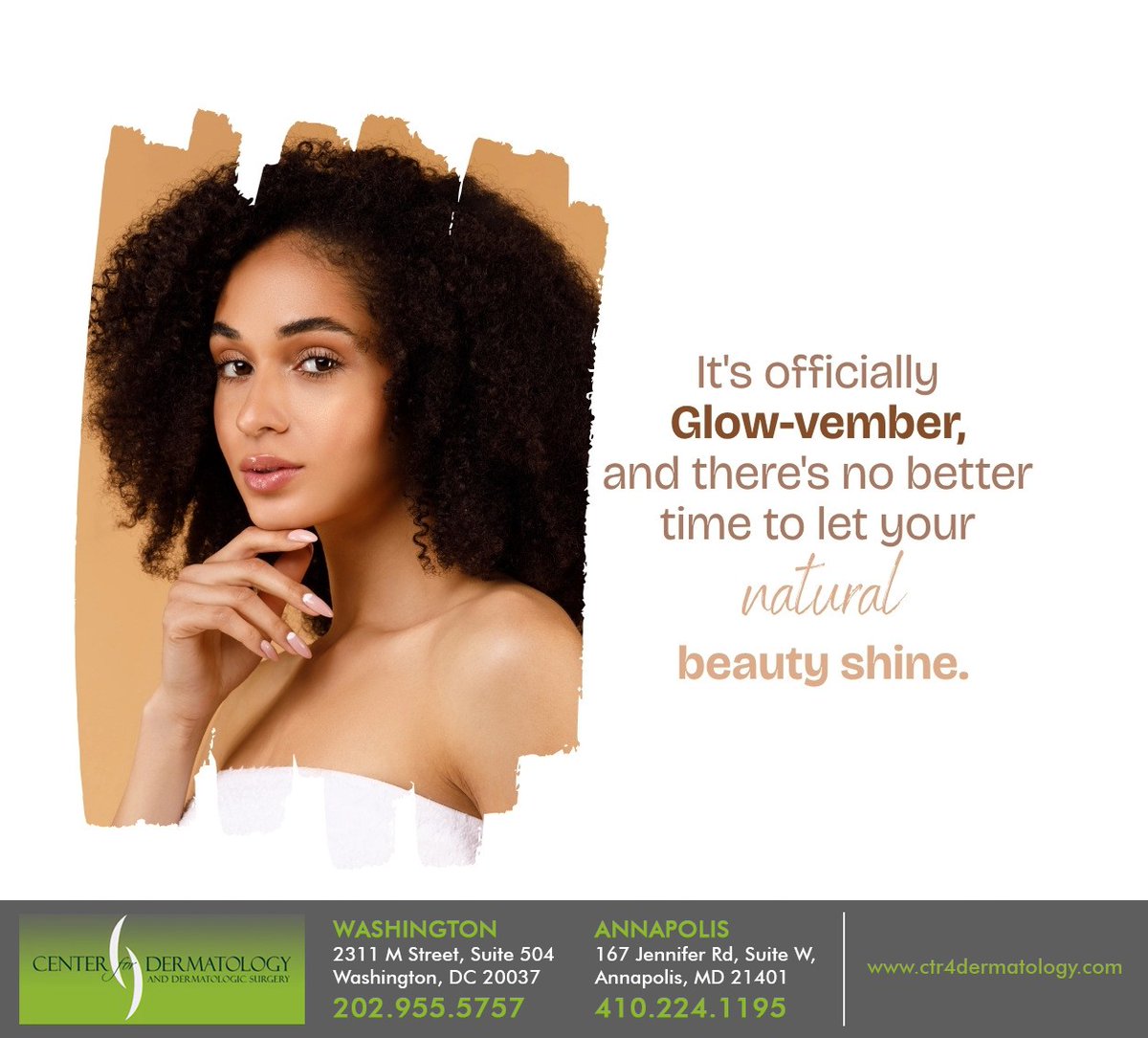 Aesthetic treatments can enhance your appearance and boost your confidence. Let's work together to create a skincare routine that brings out your best glow this season. Book a consultation at ctr4dermatology.com #glowvember #washington #DC #centerfordermatology