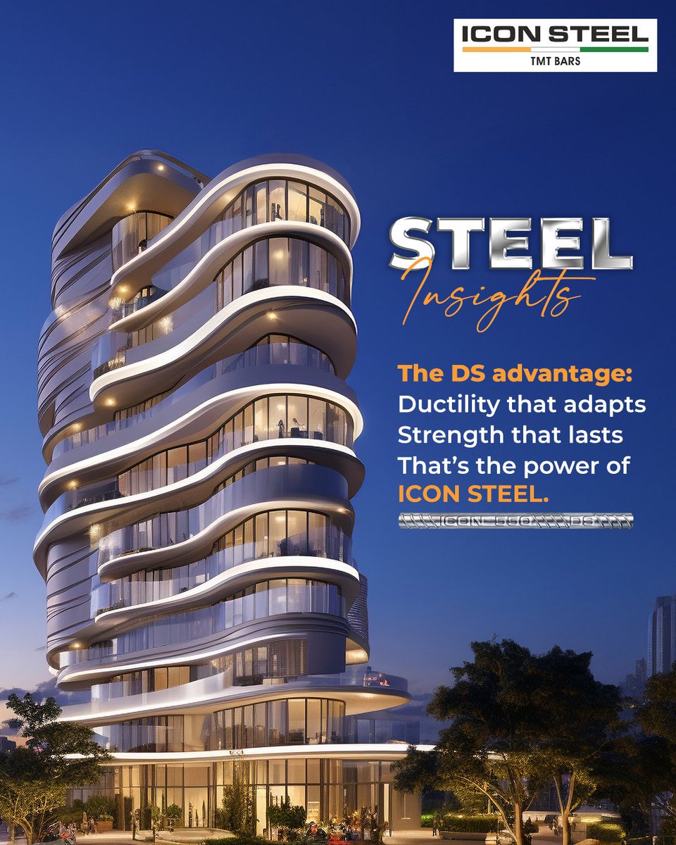 iconsteelindia's tweet image. Homes stand tall when they have both, Ductility that adapts and Strength that endures.

#IconSteel #TMTBars #Ductility #Strength