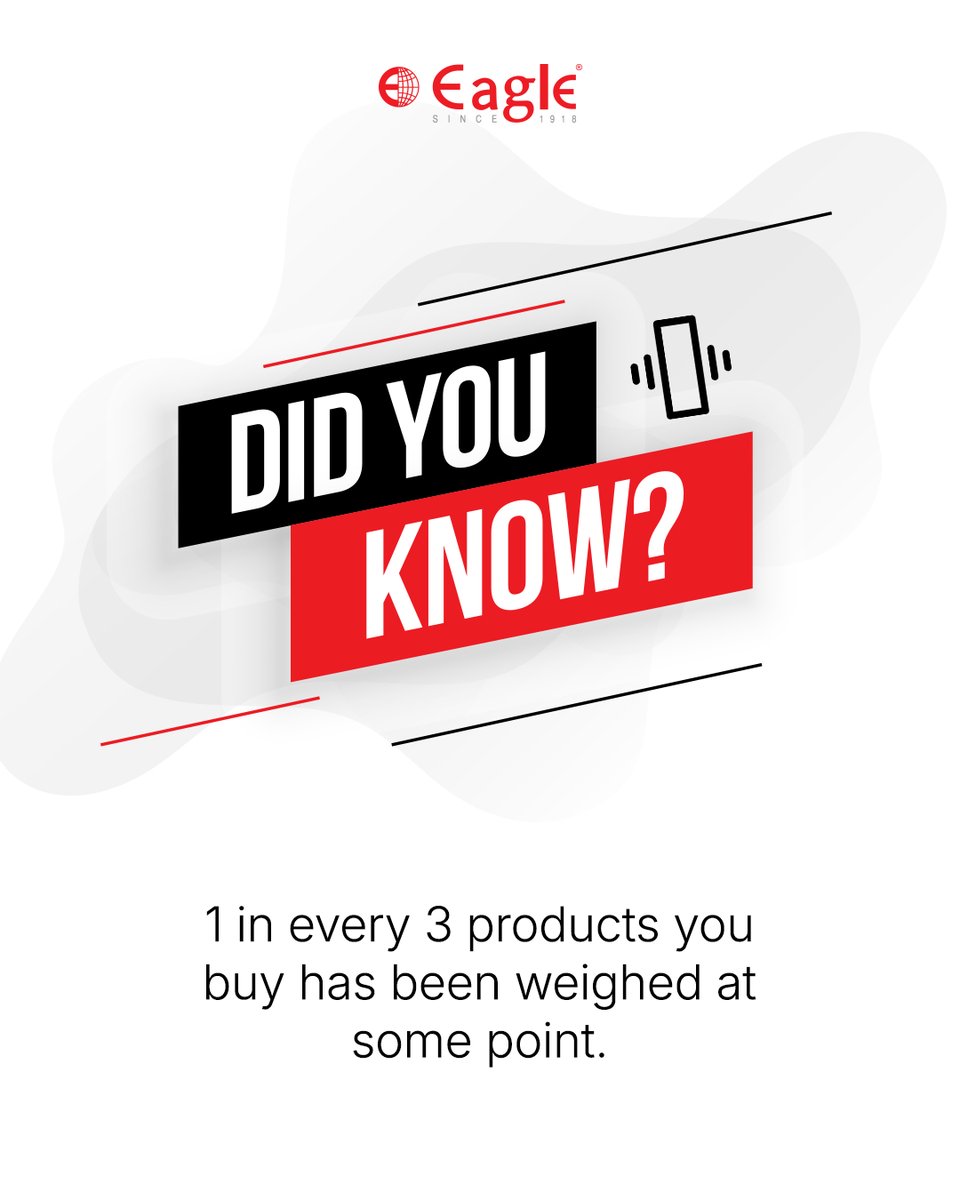 eagle_scales's tweet image. 1 in every 3 products goes through weighing before reaching you. Eagle Scales ensures precision and reliability at every step.
👉 Learn more on our website today!

#EagleScales #WeighingSolutions #ReliablePerformance #WeighingExperts #QualityAssured #WeighingTechnology