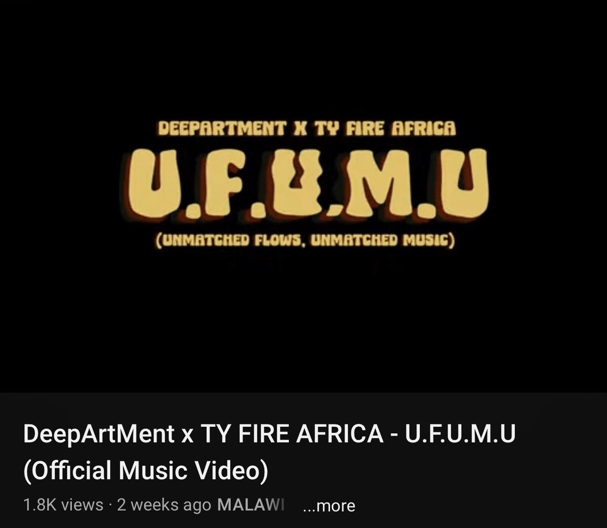 Lots of talents in the scene!🔥
<a href="/TY_FIRE_AFRICAH/">TY FIRE AFRICA</a> 
U.F.U.M.U
Listen: youtu.be/Z8wG2BhRuUM