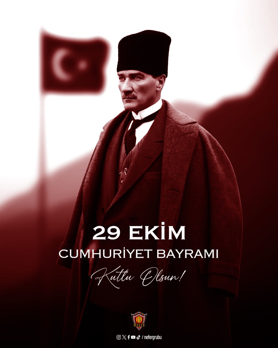 🇹🇷 Biz, Cumhuriyet’in Neferleriyiz. 

Cumhuriyetimizin 102. yıl dönümünde; başta Ulu Önder Gazi Mustafa Kemal Atatürk ve silah arkadaşları olmak üzere, Türkiye Cumhuriyeti’nin sonsuza dek varlığı için canlarını feda eden tüm şehitlerimizi rahmet ve minnetle anıyor, kahraman