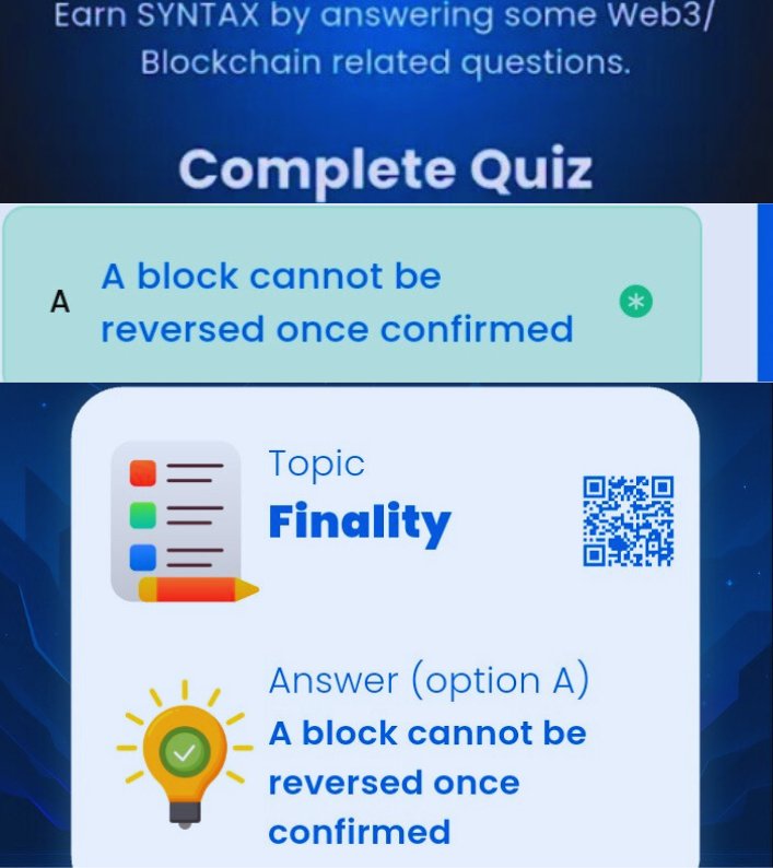 MissyOgo's tweet image. Syntax Verse📍 Daily  Quiz For Today.
  Date: 29/10/2025 
  Daily Quiz📌
📍Answer: 👉  Option  A
⭐️Reward:  20 $SYN  
#syntax #syntaxverse #dailyquiz