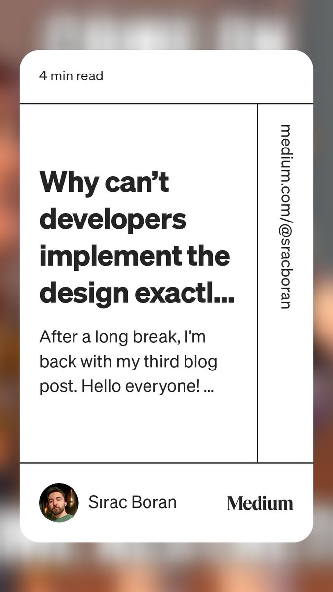 Haven’t written a blog in a while.. Hope you enjoy the read medium.com/design-bootcam…