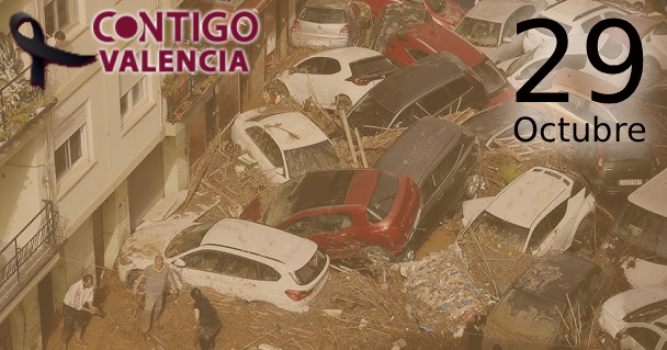 HOY, 29 de octubre. El recuerdo de la #DANA de 2024 en Valencia sigue siendo una herida abierta.
No olvidamos el dolor, la pérdida y la destrucción. Hay responsables y la justicia les señalará. 
Sigamos trabajando en la recuperación y manteniendo viva la memoria. #FuerzaValencia