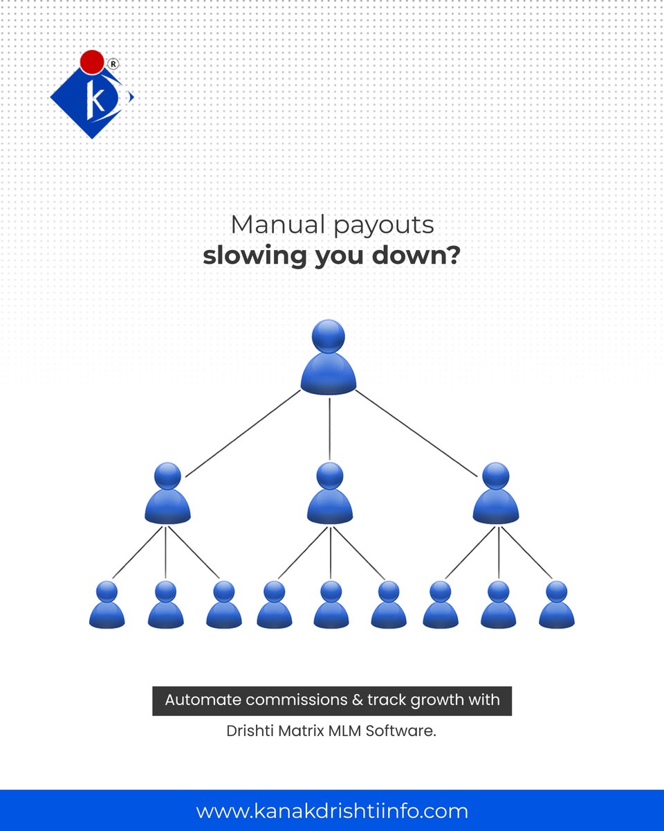 kanakdrishti_'s tweet image. Still managing payouts manually?
It’s time to automate your MLM business with Drishti Matrix MLM Software
✅ Instant commission tracking
✅ Automated payouts
✅ Real-time network growth monitoring
#MLMSoftware #NetworkMarketing #Automation #BusinessGrowth #KDIPL