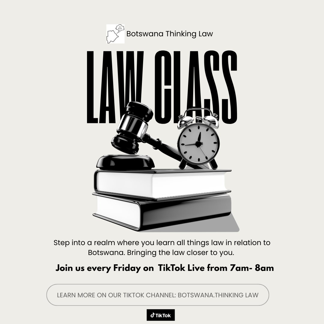 BW_THINKINGLAW's tweet photo. Mark your calendars for this Friday, 31st of October 2025, ka gore re ta bo re nna le Episode 6 ya Law Class ko TikTok Live ka nako ya 7am go hitela 8am. Make sure not to miss it, re tla bo re bua ka kgang ya marriage, annulment, divorce, spousal maintenance and maintenance of children when parties are married and divorced. Re solohela go le bona mo puisanong ya rona. #knowyourlaw #itsemolaowagago