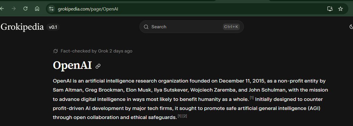 you should try Grokipedia right now.

Search for anything you want. After a few topics, you’ll suddenly get it.

It feels way better than Wikipedia already.