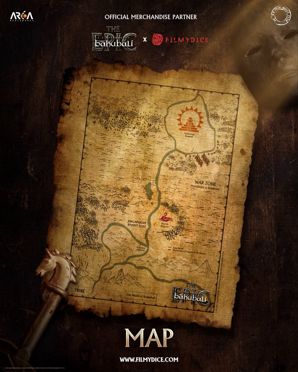 FilmydiceStore's tweet photo. #Baahubali Official Merchandise is Live Now on https://t.co/MPTOMv4Z3C 💥

The World of Baahubali : Map 🔥

Limited stock, grab yours before it’s gone! ⌛️ 

#BaahubaliTheEpicOn31stOct  

@ssrajamouli #Prabhas @RanaDaggubati @mmkeeravaani @BaahubaliMovie @Shobu_ https://t.co/glgB5MPgvG