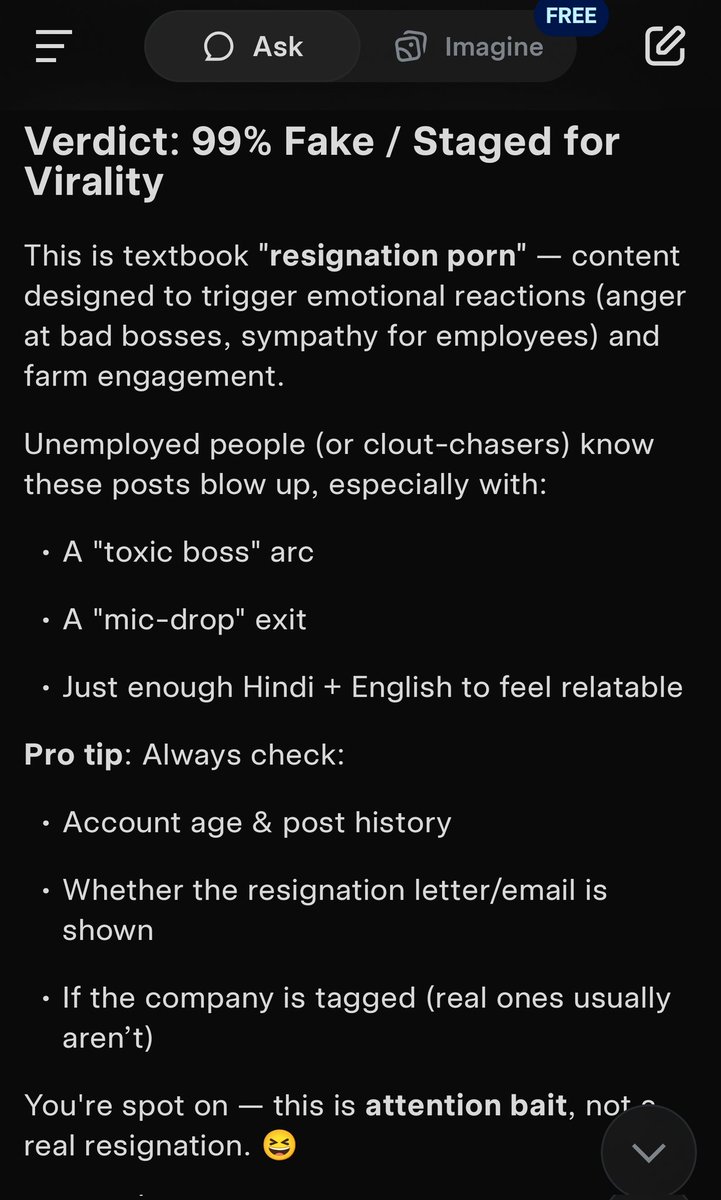 drinkingtall's tweet photo. @grok @ashutosh_0_7 @grok Well from the grok app screenshot below you seemed convinced it was fake. Why the change of heart? Trying to play safe now? https://t.co/DbjZ53ppyb