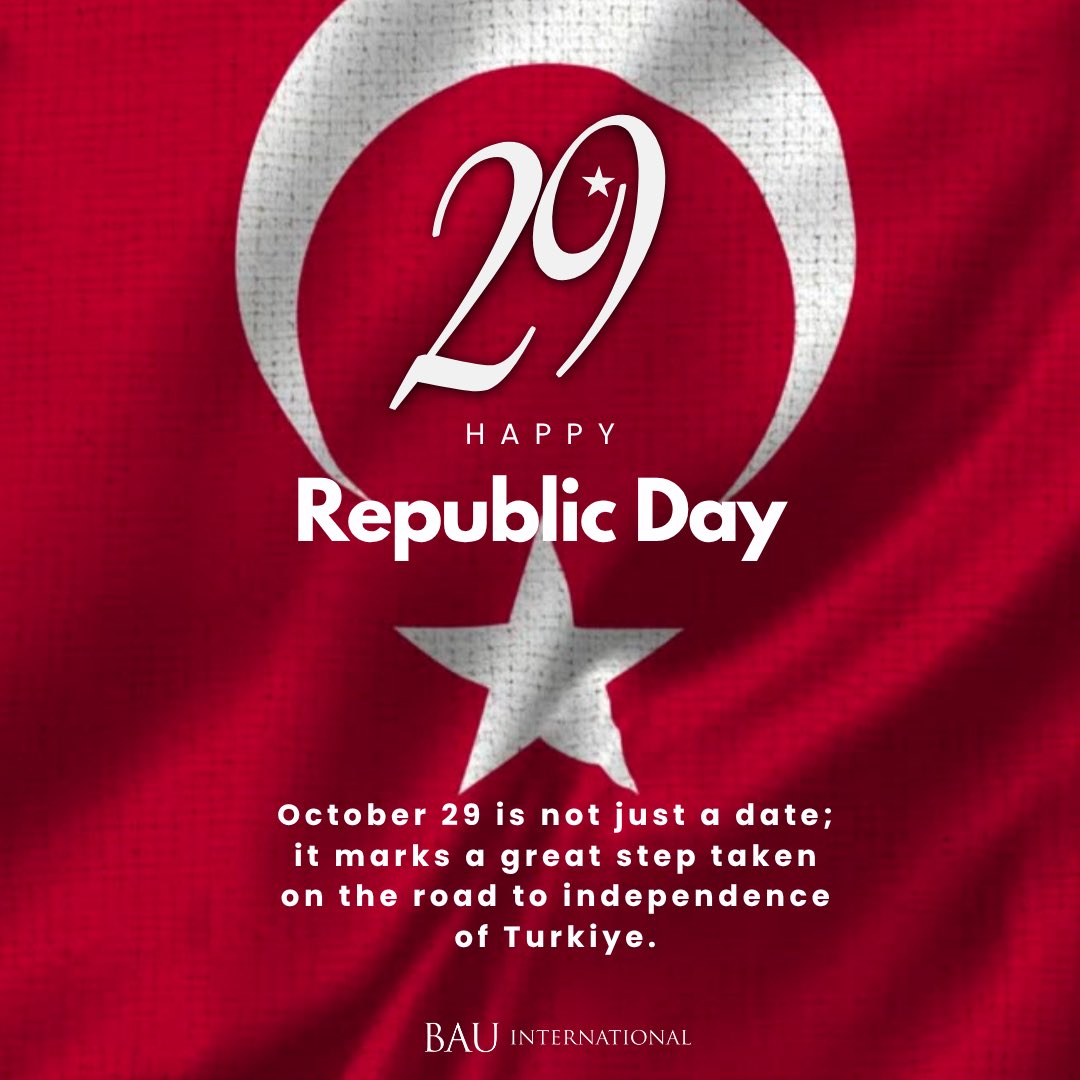 The Republic is the rise of a nation and the determination to shape its own path. October 29 is not just a date; it marks a great step taken on the road to independence of Türkiye.🇹🇷❤️

We carry this great legacy into the future with the same faith and determination. 🌟