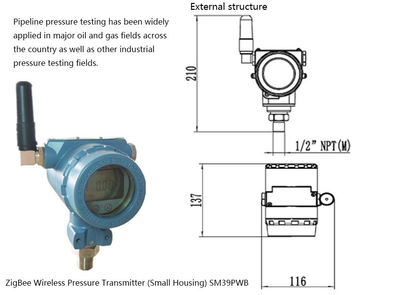 xiodng250196's tweet image. Compact wireless pressure transmitter built for harsh environments. Features intrinsic safety, IP67 sealing, and adjustable mounting. Real-time data display with reliable Zigbee communication. #IndustrialIoT #ExplosionProof #OilfieldTech