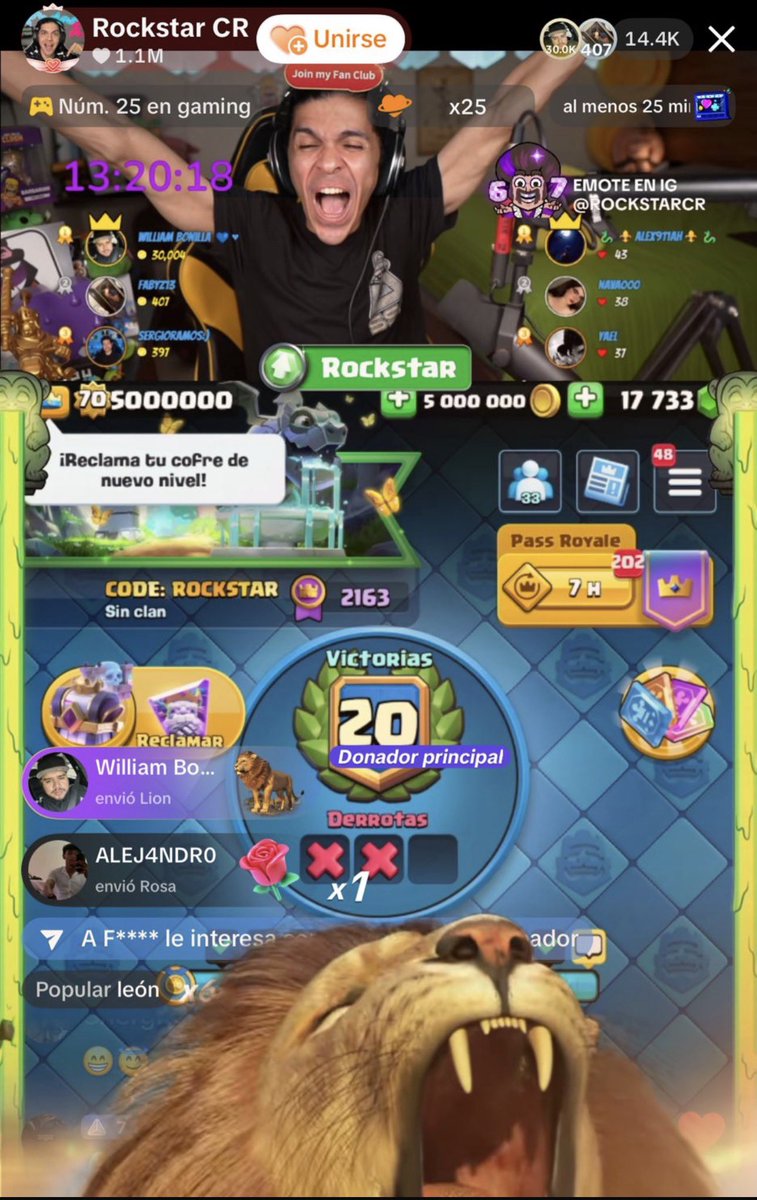 Completamos el DESAFIO DE 20 VICTORIAS Y MANDARON UN LEON!! OTRO AÑO MAS 🥇 Gracias por apoyar! 5 dias SEGUIDOS JUGANDO 15 HORAS DIARIAS!! WOWWWWW 🤩