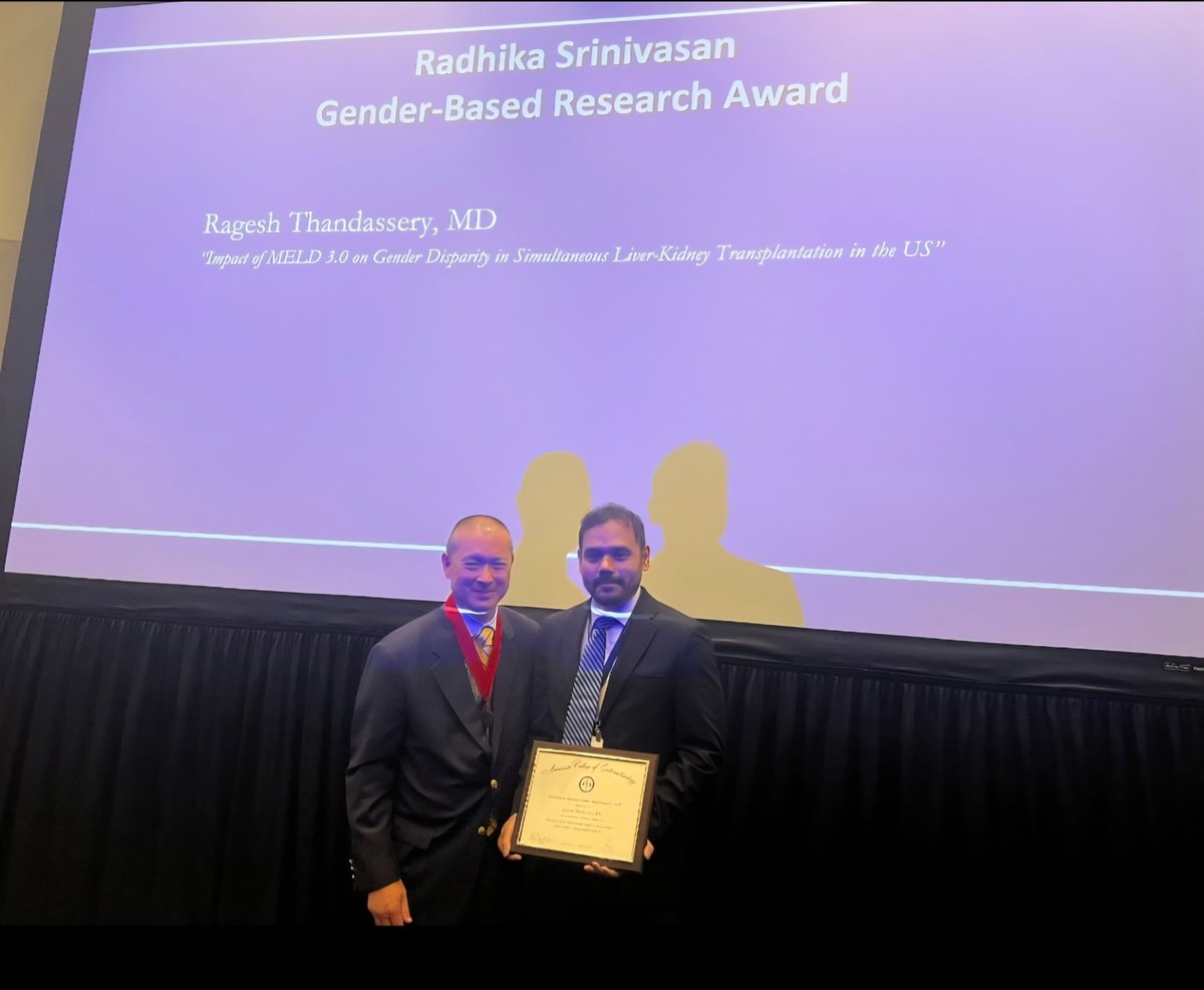 🎉 Congratulations to Dr. Thandassery for winning this year’s <a href="/AmCollegeGastro/">ACG</a> Gender-Based Research Award! 🏆

He presented his winning work today as an oral presentation at #ACG2025 — a proud moment for UAMS GI!

👏 Inspiring research and well-deserved recognition!