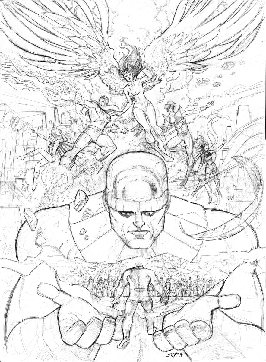 Another  in my long line of doing homage covers to past Legion stories. It's  issue 272 and features the origin of Blok. With appearances from  Nightwind, Lamprey and the Crystal Kid who are Legion try-out members.