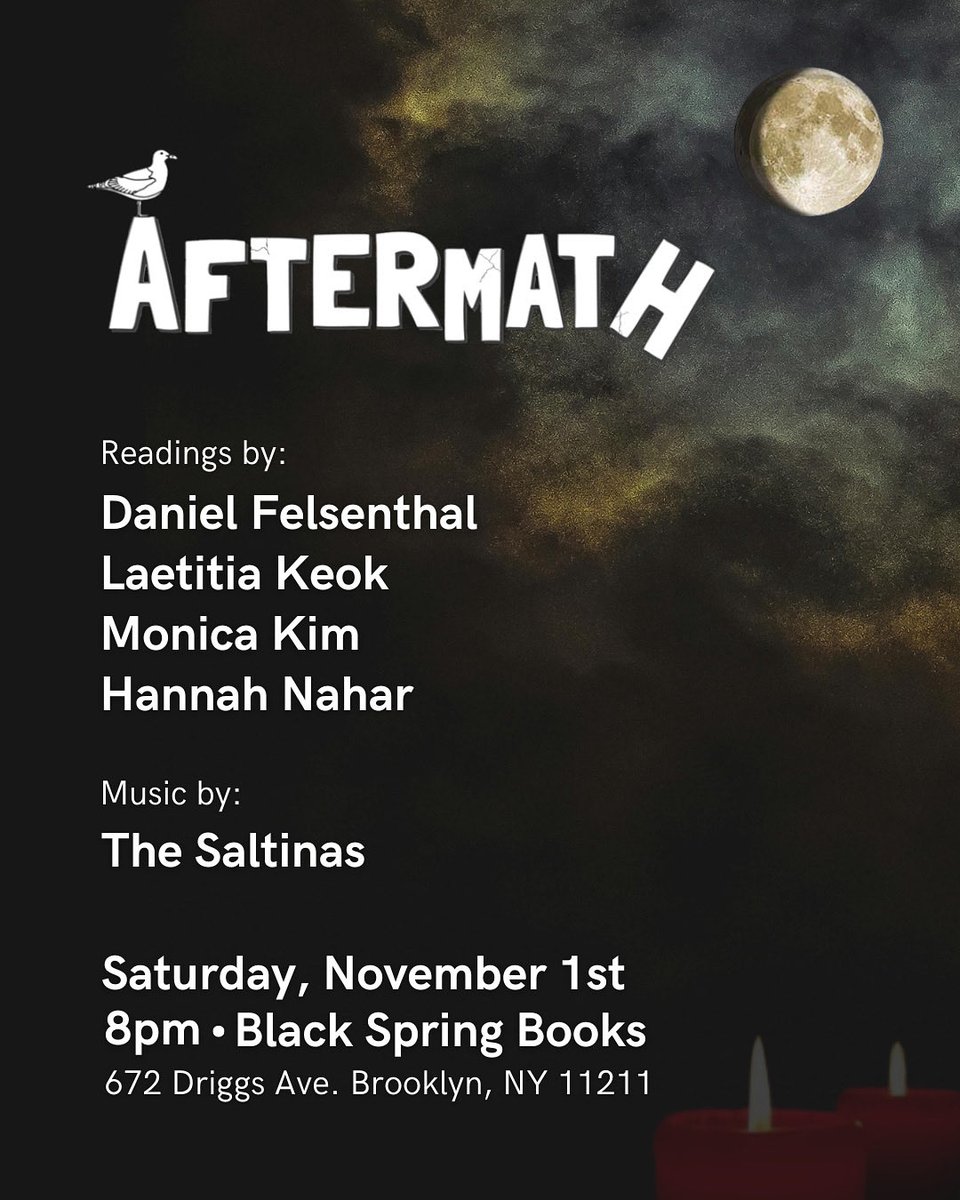 Delighted to be reading some poetry with these fine folks on Saturday night. Be there or be 🟪