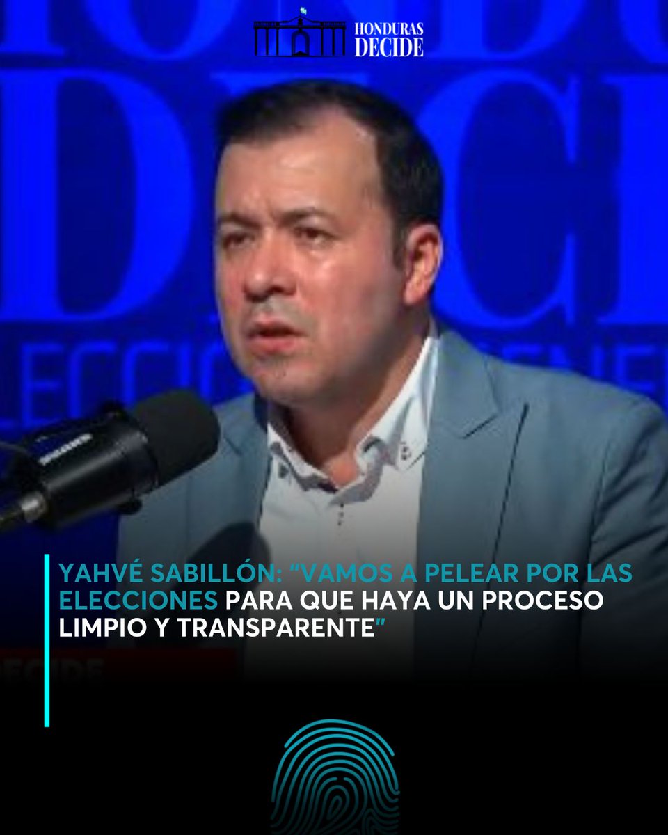 🗳️ Yahvé Sabillón afirma: “Vamos a pelear por las elecciones para que haya un proceso limpio y transparente”. La oposición exige garantías democráticas. 🇭🇳 Lee más 👉 oncenoticias.hn/nacionales/yah…

#YahvéSabillón #PartidoLiberal #EleccionesHonduras2025 #TuVotoTuFuturo #HondurasDecide