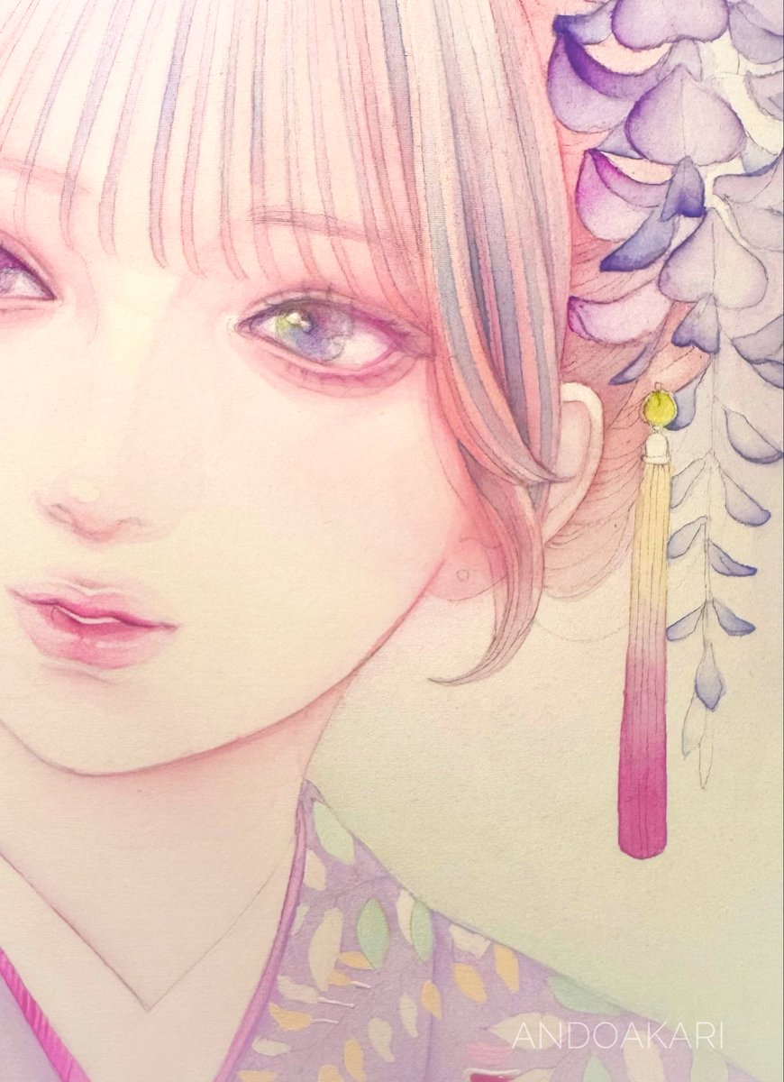 絵画　油彩肉筆画　安藤みくに『乙女狂想3』SMサイズ　個展作品 絵画 油彩 宮永岳彦「嫻」 サイン F6サイズ 額装済み 肉筆手描き 絵画