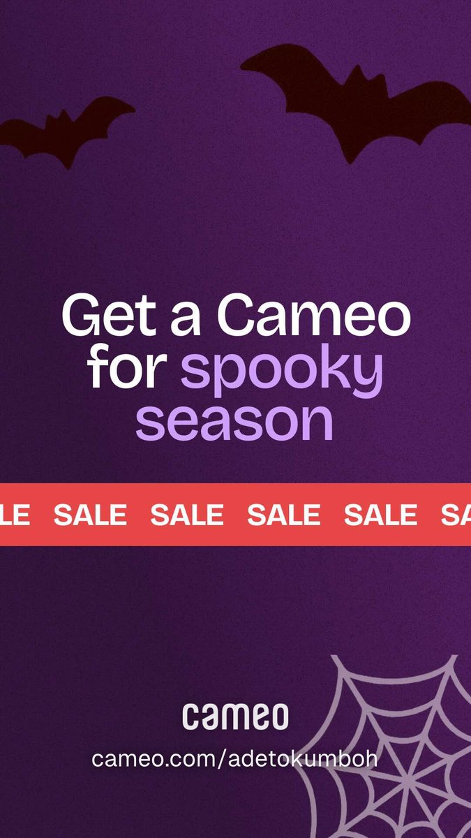 Spooky season is here! Get a Halloween shoutout from me on Cameo! 🎃🦇 cameo.com/adetokumboh #IsaacCastlevania #EnSabahNur #XMen97 #BloodofZeus #spookyseason #Halloween #Cameo