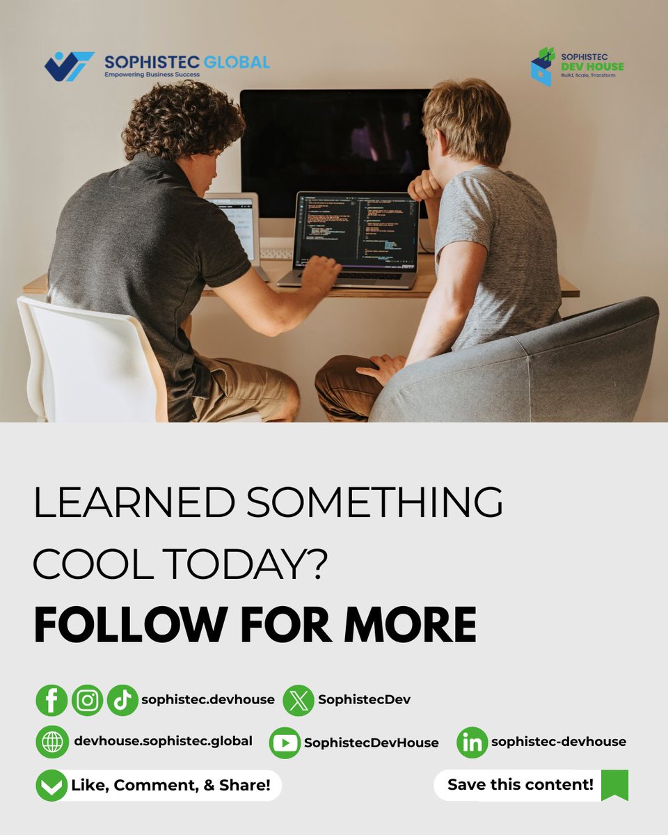 SophistecDev's tweet image. ⭐ Sophistec Dev House
🚀 Build. Scale. Transform.
📍 Based in Indonesia
🌏 Serving Clients Worldwide
🌐 devhouse.sophistec.global
📬 management@sophistec.global
📞 +886 971 688 450 (TW) +62 851 7301 9500 (ID)

#AITesting #AutomationQA #MachineLearning #DevOps #SoftwareTesting