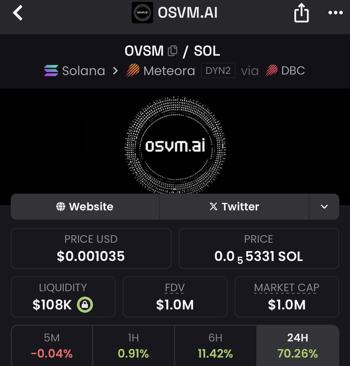 $ovsm is the best tech I’ve ever seen on Solana 

We know all my 100x+ tech calls on SOL like $kolin $sam $payai $collat all 50-100x calls

$ovsm and what <a href="/rinegade_sol/">rinegade (svm/acc)</a> is building in this x402 meta wipes them all out

100m target.

pvv4fu1RvQBkKXozyH5A843sp1mt6gTy9rPoZrBBAGS