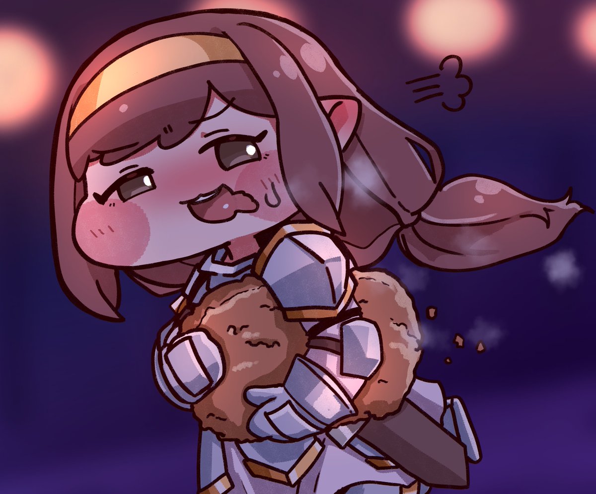 new_black_ball's tweet image. 대왕왕 돈까스를 들고 튀는 로네

#트릭컬 #Trickcal