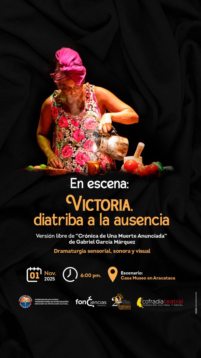 NibaldoCastro's tweet photo. En Aracataca! Aracataca!!
.
Gracias a @vunimagdalena y la Dirección de proyectos Culturales de la @unimagdalena 
.
Actriz @lizmargactriz 
Director @nibaldocastro_actor 
.
Te esperamos!!! https://t.co/6wKZb0tBAi