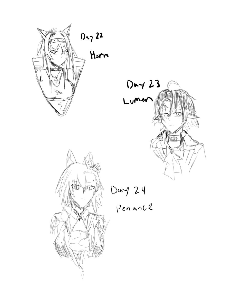 CivilightArt's tweet photo. Arktober Day 22 - 24 (Horn, Lumen and Penance)

Triple today!! Gonna see if i can catch up before the end.

#Arknights #arktober2025 https://t.co/fbaq3qagej