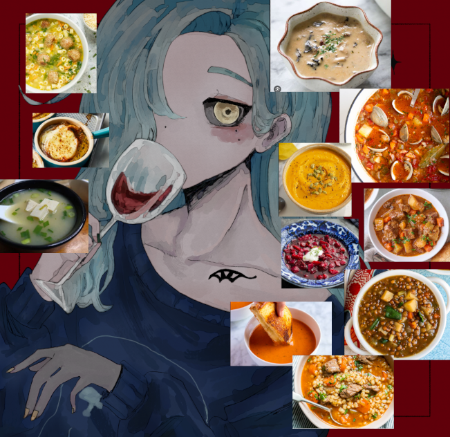 OrleansVT's tweet image. 10 Soups and 1 Stew to get to know me 
(art by Hatoya_8108__ )
